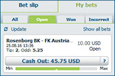 Bet at home cash out